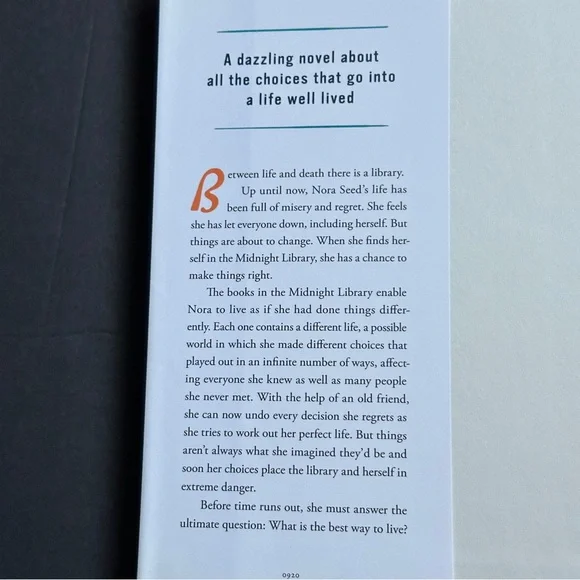 The Midnight Library by Matt Haig | Fiction, Magical Realism | Hardcover Book - Picture 6 of 8